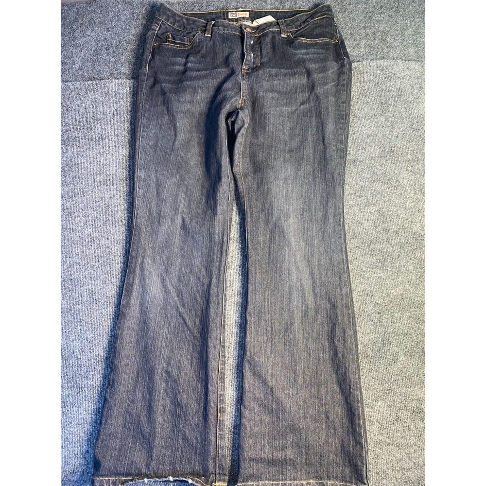 Faded Glory Bootcut Jeans Womens Size 14 Blue Denim High Rise Stretch Flat Front
